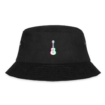 EDM - Akustische Gitarre - Glitch Rave Style - Bucket Hat - Schwarz - Vorne - Lela (165cm)