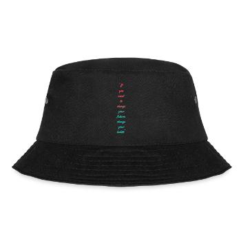 Change your habits - Bucket Hat - Schwarz - Vorne - Lela (165cm)