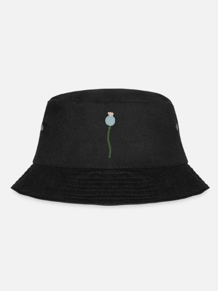 Poppy seed capsule - Bucket Hat - black