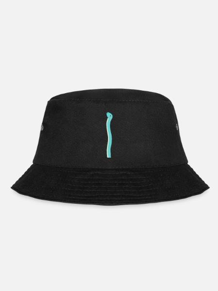 hugadino Dino mit laaangem Hals, süßer Dinosaurier - Bucket Hat - Schwarz