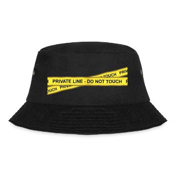 private line - do not touch - Bucket Hat - Schwarz - Vorne - Lela (165cm)