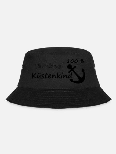100 % Nordsee Küstenkind - Bucket Hat - Schwarz