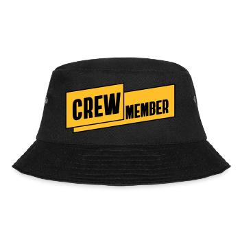 CREW Member Team Braut Staff JGA Gruppe Mannschaft - Bucket Hat - Schwarz - Vorne - Lela (165cm)