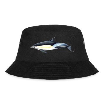 Gemeiner Delphin - Gemeiner Delfin - Delfin gemeinsam - Bucket Hat - Schwarz - Vorne - Lela (165cm)