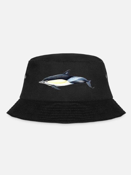 Gemeiner Delphin - Gemeiner Delfin - Delfin gemeinsam - Bucket Hat - Schwarz