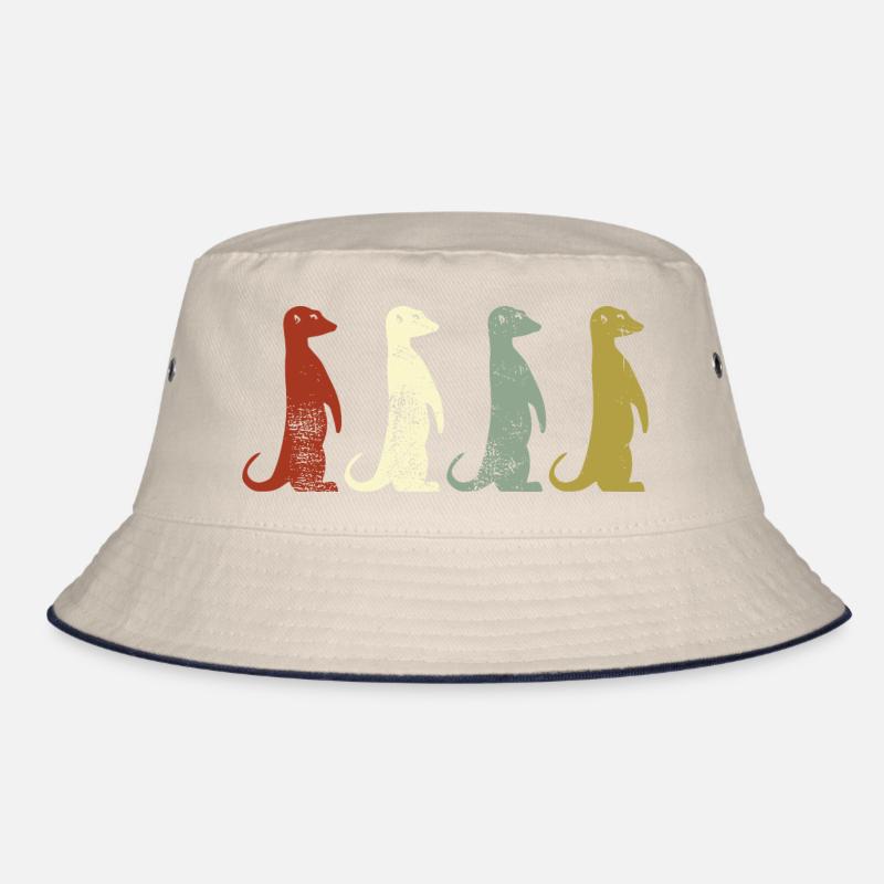 Erdmännchen Retro Style Geschenk Bucket Hat