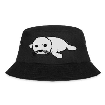 cute_baby_seal - Bucket Hat - black - Front - Lela (165cm)