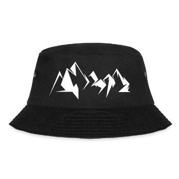 Mountain Mountains Symbol Illustration Graphic Nature icon - Bucket Hat - black - Front - Lela (165cm)