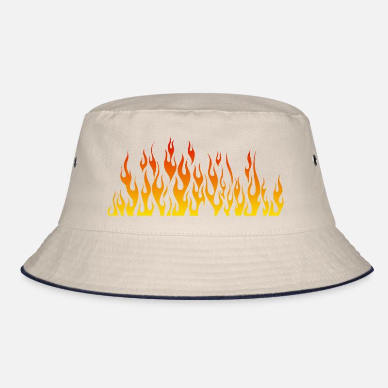 flame flame fire Bucket Hat