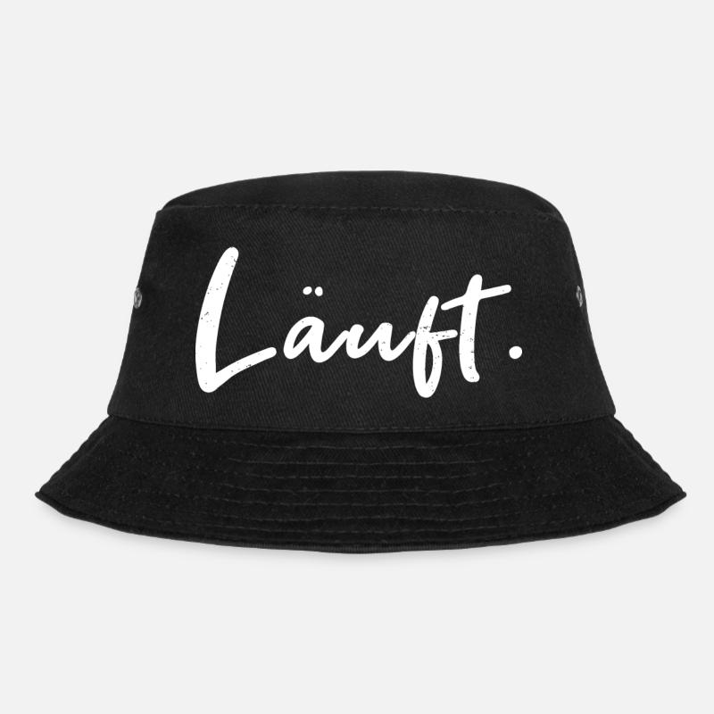 Läuft. – Handlettering Statement - Bucket Hat - Schwarz