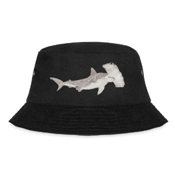 Großer Hammerhai, Hai, Haifisch - Bucket Hat - Schwarz - Vorne - Lela (165cm)