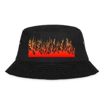 Feuer Flamme Flamme Wand - Bucket Hat - Schwarz - Vorne - Lela (165cm)