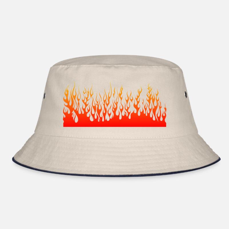 flame flame fire wall Bucket Hat