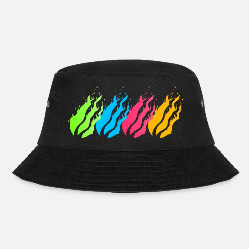 Fireball Neon - Bucket Hat - black