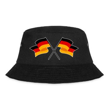 Deutschlandfahne Deutschlandflagge Deutschland - Bucket Hat - Schwarz - Vorne - Lela (165cm)