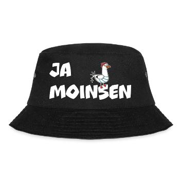 Ja Moinsen - Möwe - Bucket Hat - Schwarz - Vorne - Lela (165cm)