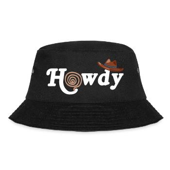 Western Country Southern Cowboy Howdy Rodeo - Bucket Hat - Schwarz - Vorne - Lela (165cm)