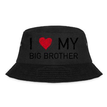 Ich liebe meinen großen Bruder Gekritzel Geschenk - Bucket Hat - Schwarz - Vorne - Lela (165cm)