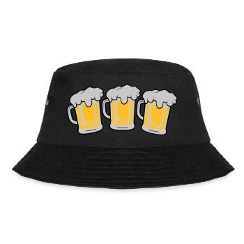 3 Maßkrug - Bucket Hat - Schwarz - Vorne - Lela (165cm)
