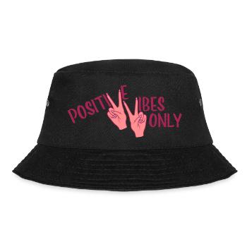 Optimism Positive Vibes Only - Bucket Hat - black - Front - Lela (165cm)