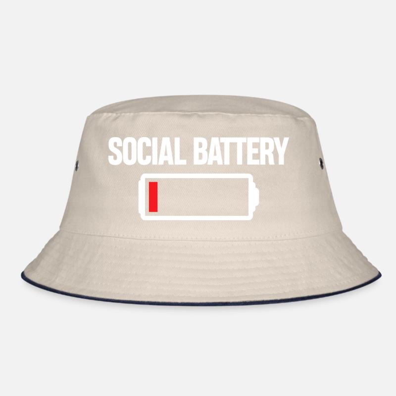 Social Battery Icon Tee Bucket Hat