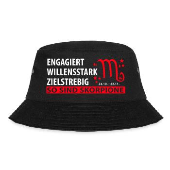 Sternzeichen Skorpion - Eigenschaften - Bucket Hat - Schwarz - Vorne - Lela (165cm)
