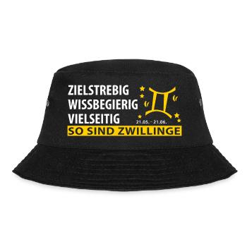 Sternzeichen Zwilling - Eigenschaften - Bucket Hat - Schwarz - Vorne - Lela (165cm)