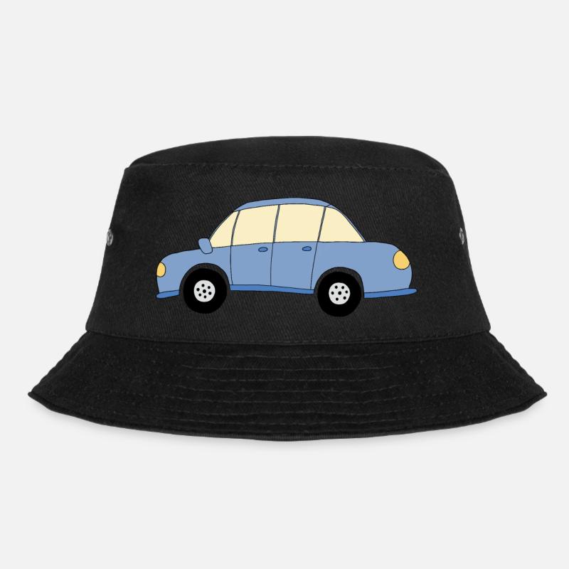 Blaues Auto - Bucket Hat - Schwarz