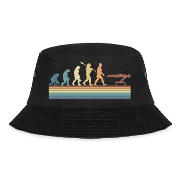 Evolution of man Calisthenics Retro Vintage - Bucket Hat - black - Front - Lela (165cm)