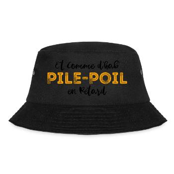 Et comme d'hab, pile poil en retard - humour - Bob - noir - Devant - Lela (165cm)
