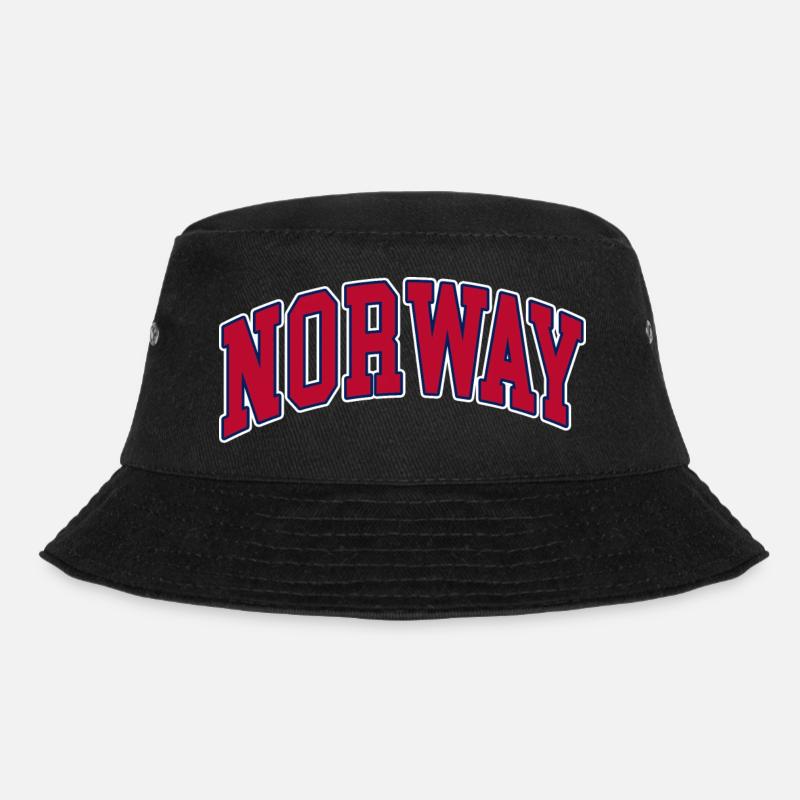 Norwegen Norway - Bucket Hat - Schwarz