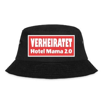 Verheiratet Hotel Mama 2.0 Faule Ehemänner Spruch - Bucket Hat - Schwarz - Vorne - Lela (165cm)