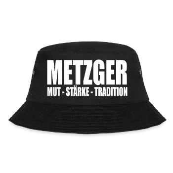 Metzger MUT STÄRKE TRADITION - Bucket Hat - Schwarz - Vorne - Lela (165cm)
