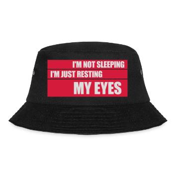 im not sleeping Zitat - Bucket Hat - Schwarz - Vorne - Lela (165cm)