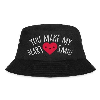make my heart smile - Bucket Hat - Schwarz - Vorne - Lela (165cm)