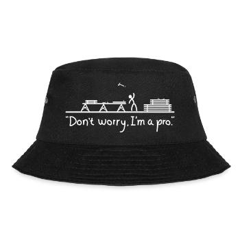 Tischler-Geschenk - Bucket Hat - Schwarz - Vorne - Lela (165cm)