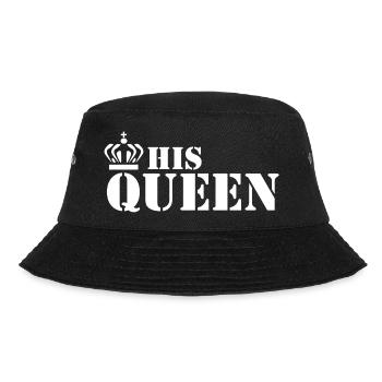his queen her king couple white - Bucket Hat - Schwarz - Vorne - Lela (165cm)