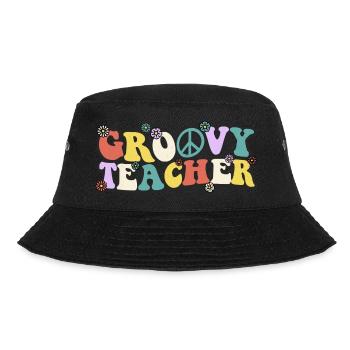Groovy Teacher - Bucket Hat - black - Front - Lela (165cm)