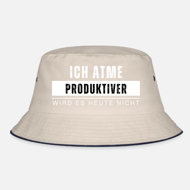Ich atme produktiver wird es nicht Lustiger Spruch Bucket Hat