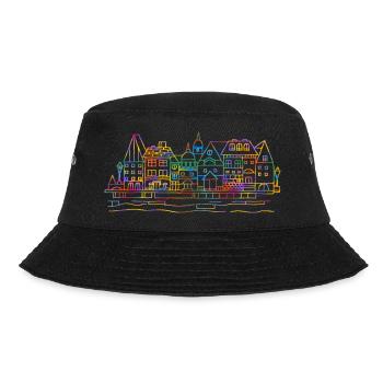 Colorful houses - Bucket Hat - black - Front - Lela (165cm)