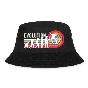 Evolution Skateboarding Skate Retro Streetwear - Bucket Hat - Schwarz - Vorne - Lela (165cm)