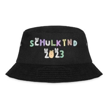 Schulkind 2023 süßes Alphabet - Bucket Hat - Schwarz - Vorne - Lela (165cm)
