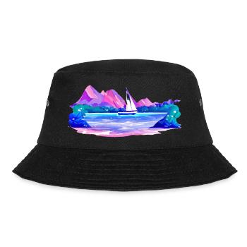 Segelschiff Segeln Segelsport Segler Segelboot - Bucket Hat - Schwarz - Vorne - Lela (165cm)
