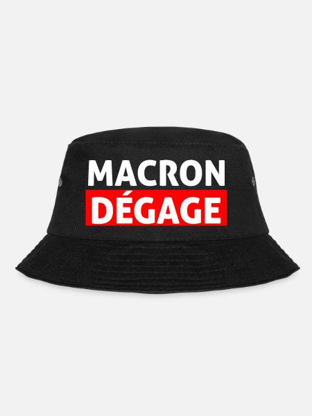 Macron dégage français en colère retraire - Bob - noir