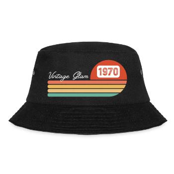 Vintage Glam 1970s Art - Bucket Hat - black - Front - Lela (165cm)