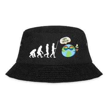 Go Planet It's Your Earth Day Rainbow - Bucket Hat - Schwarz - Vorne - Lela (165cm)