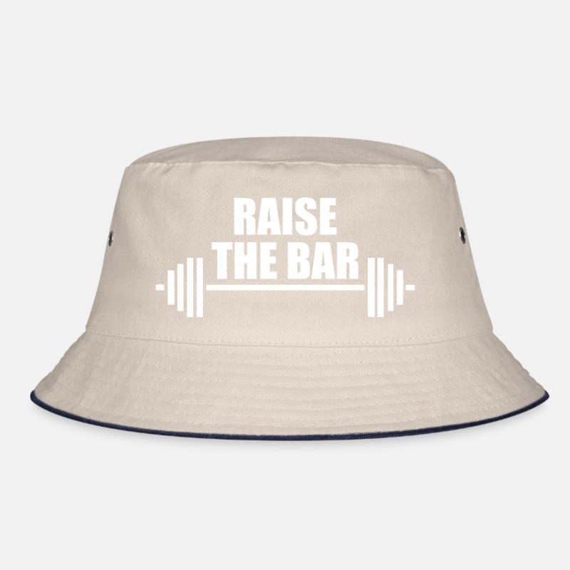 raise the bar barbell quote Bucket Hat