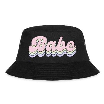 Babe Pastell - Brautteam - Bucket Hat - Schwarz - Vorne - Lela (165cm)