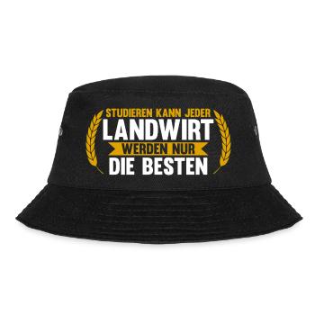 Landwirtschaft Bauer Landwirt - Bucket Hat - Schwarz - Vorne - Lela (165cm)