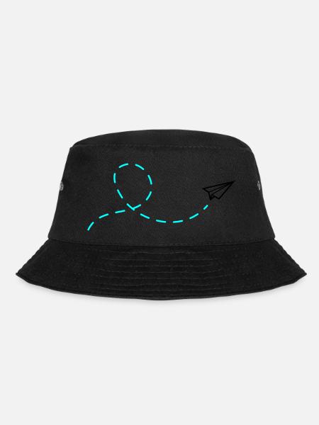 Papierflieger - Bucket Hat - Schwarz